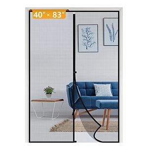 Yotache Magnetic Screen Door Fits Door Size 40 x 83, Screen Size 42" x 84" Strengthened Fiberglass Mesh for Sliding Door Black