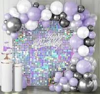 Shimmer Wall Backdrop Panels 12 Pack, 3FT x 4FT Ozikutech Sequin Backdrop for Birthday Anniversary Festival Party Decoration, Purple