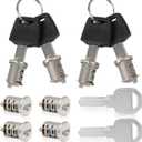 Lock Cylinders 8 Pack for Yakima Car Roof Rack System, Lock Cores for Yakima Lockable Accessories, Includes 8 Cores, 4 Keys & 2 Control Keys