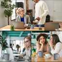 Berglander Gray Plastic Coffee Mugs Set of 8, Plastic Cups with Handles 15oz, Reusable Water Cup, Easy to Carry, Great for Home, Garden, Picnic, Camping, Outdoor