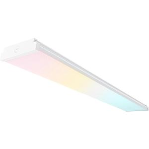 4FT 7'' W LED Wraparound Light, 3 Wattages & 3 CCT 55/65/75W, 3000K-5000K, 3000K4000K5000K