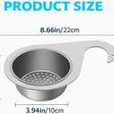 2 x Stainless Steel Swan Sink Strainer Basket  304 Food-Grade Corner Drain Filter, Multi-Functional Hanging Basket for Kitchen Sink  Efficient Drainage, Fruit/Vegetable Cleaning & Gadget Storage (1PC)