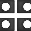 Door Knob/Deadbolt Reinforcement Plate Matte Black, Door Lock Fixing Cover Filler Repair Backplate Kit, Door Handle Hole Reinforcer 4PCS