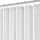 White Linen Small Stall Shower Curtains for Bathroom Natural Boho Shower Curtains Stall Bath 36x72 Cloth Fabric Half Narrow Water Repellent RV Drapes for Bathtub 36 x 72 Inches