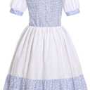 SIZGAROOT Pioneer Girl Costume Colonial Costume Girls Prairie Dress (5-6 Years)