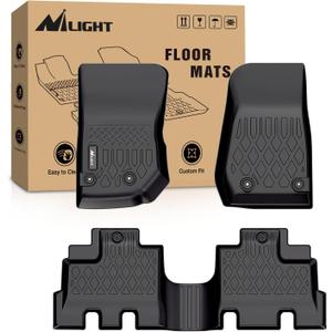 Nilight TPE Floor Mats for Jeep Wrangler JK Unlimited 4 Doors 2013 2014 2015 2016 2017 2018 (Not for JL&4XE),All Weather Custom Fit Heavy Duty Floor Liners