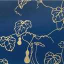 Kolo Newport 8.5" x 11" Expandable Washi Scrapbook, Japanese Hand-Stenciled Covers, Gourd Navy