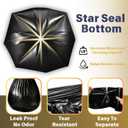 50 55 60 Gallon Trash Bags, 100 Count High Density Garbage Bags, Recycling Trash Can Liners, Sturdy & Tear-Resistant Large Black Bag for Kitchen Yard Outdoor Commercial Use, Lawn Leaf Waste Bags