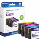 4 Pack New 220XL T220XL Ink for Epson WorkForce Black Color 220 T 220 XL Set