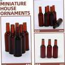 Totority Miniature Beer Bottles Dollhouse Accessories 1.37X1.57X0.39In Resin Mini Beer Bottles Models for Mini House Decor and Photo Props