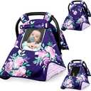 Amazon.com: Baby Carseat Seat Cover Girls, Winter Carseat Canopy, Cozy & Warm Cover with Zipper Peep Windows, Infant Minky Carrier Cover, Soft Breathable, Baby Must Have, Purple Stuff : Baby