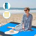 Beach Canopy Beach Tent 11X11 FT Include Blanket Beach Shade Canopy UPF50+ Sun Protection Windproof Ropes 4 Poles Carry Bag Easy to Set Up for Outdoor Camping