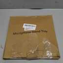 Functional Microphone Stand Tray with Adjustable Mic Stand Phone Holder - 8.7"x6.5" Mic Stand Tray Shelf Clamp-On Music Stand Accessory for Live Streaming Karaoke Recording (Plastic Small Tray)