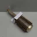 AIMIKE Round Hair Brush, Nano Thermal Ceramic & Ionic Tech, 2.1 Inch Barrel with Boar Bristles for Enhanced Texture, Golden, Hair Drying, Styling, Curling and Shine + 4 Free Clips