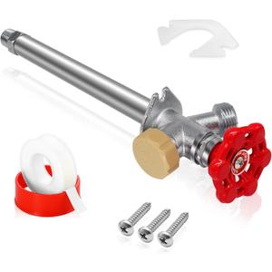 Boltigen 10inch Anti-Siphon Frost Free Sillcock Valve, No Lead Brass Freeze Proof Outdoor Water Faucet, 1/2" NPT X 3/4'' GHT Hose Bib Frost Free Outside Spigot