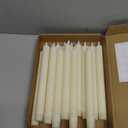 15 Ivory Battery Operated Taper Candles for Wedding Valentines Table Centerpieces Home Decor