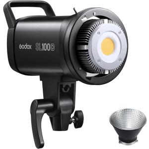 Godox SL100D Daylight LED Video Light, 100W 5600K 32100Lux @1M CRI 96+TLCI 97+ Bowens Mount COB LED Continuous Light, 8 FX Effects 0-100% Brightness Studio Light with APP Control