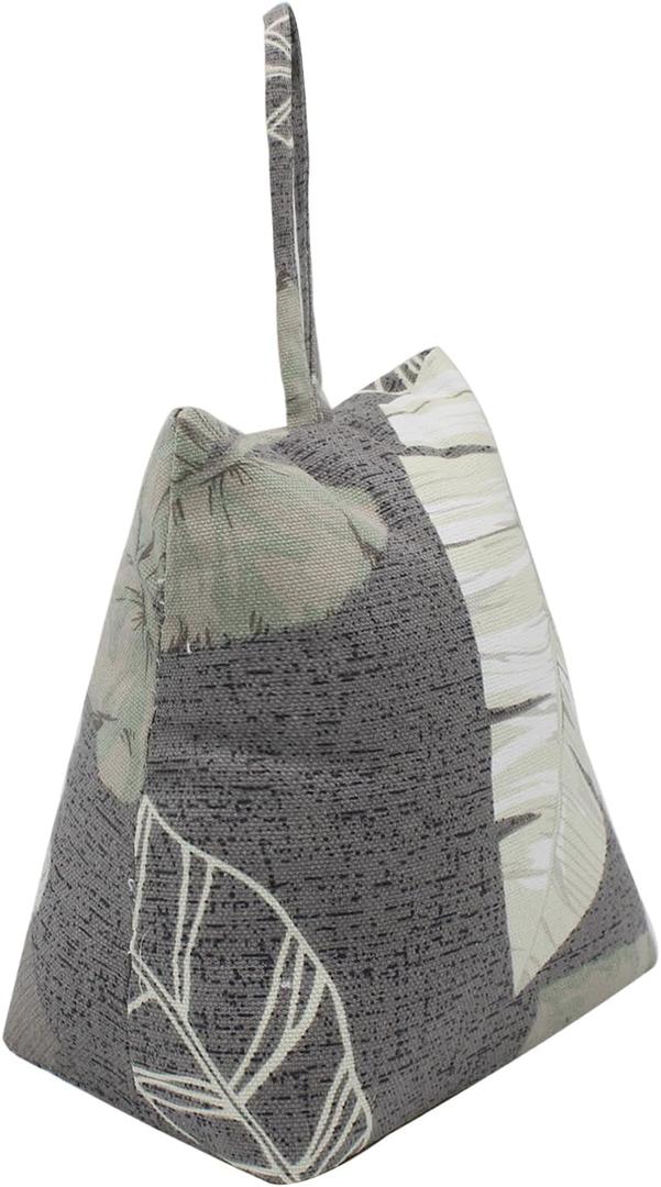 Cute Decorative Weighted Door Stopper, Trapezium Fabric Door Stop with Handle Heavy Duty Door Floor Stop for Home Office Bedroom Living Room