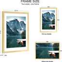 Hongkee 24x36 Frame Set of 2, Gold Wood Style - Display Posters 20 x 30 with Mat or 24x30 without Mat, Wall Mounting Horizontal and Vertical