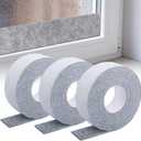 3 Roll 16.4Ft x 2Inch Window Condensation Prevention Absorber, 5mm Thick Condensation Water Moisture Absorber Tape, Reusable Gray Window Condensation Absorber Strips to Prevent Condensation