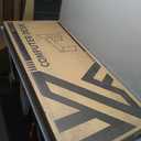 AODK 59 Inch Gaming Desk with USB Charging Ports & LED Light- Reversible Computer Desk with Storage Shelves & Monitor Stand, Modern Gamer Desk Table with Fabric Drawers & Side Hook, Carbon Fiber Black