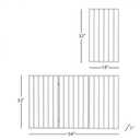 Pet Gate - 3-Panel Indoor Foldable Dog Fence for Stairs, Hallways, or Doorways - 54x32-Inch Wood Freestanding Dog Gates by PETMAKER (White)