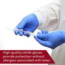 Dealmed Medical Exam Gloves 200 Count XS Nitrile Gloves, Disposable Non-Irritating Latex Free, Multi-Purpose Use for a First Aid Kit and Medical Facilities (Blue(Pack of 1))