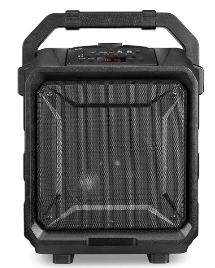 iLive ISB659B Wireless Tailgate Party Speaker, with Built-in Rechargeable Battery and Roller Wheels, Black 