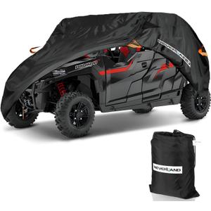 NEVERLAND UTV Cover Heavy Waterproof Denier Oxford Cloth for Polaris RZR Yamaha Can-Am Defender Kawasaki Ranger Cover 4-6 Passenger Black (up to 157"L)