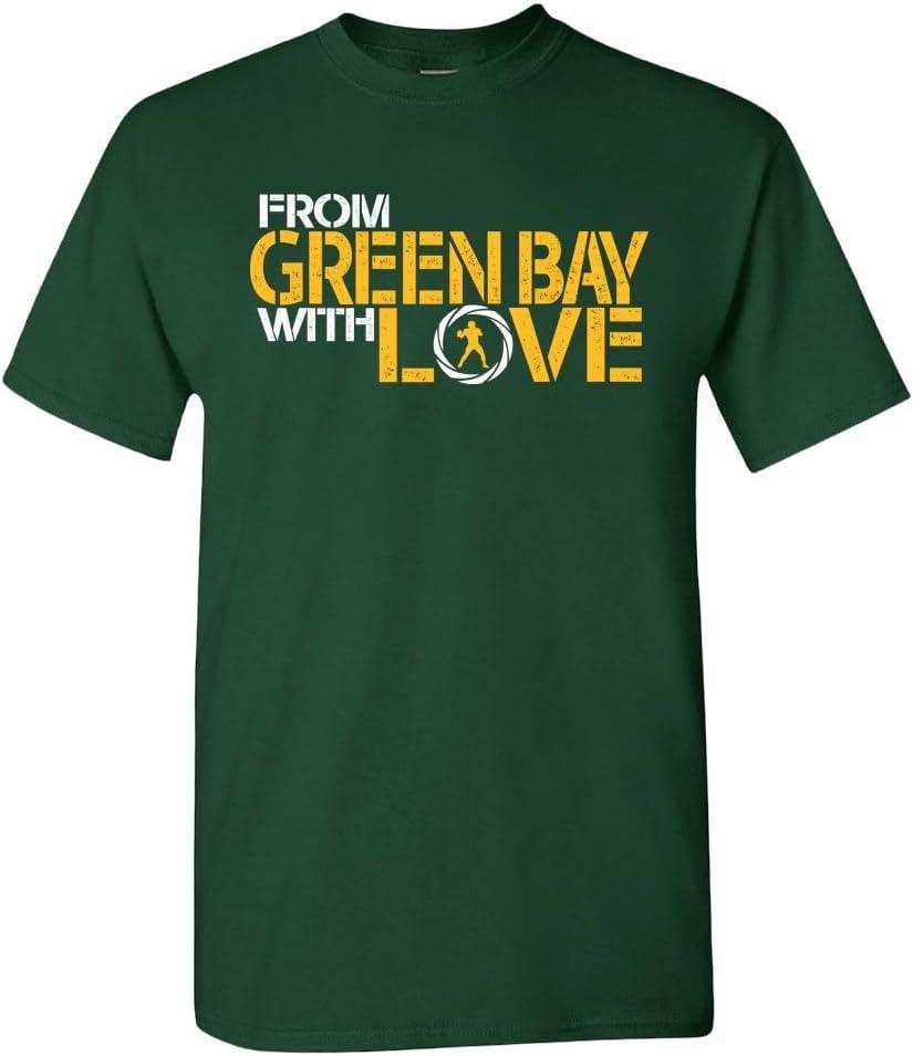 From Green Bay with Love - Men's T-Shirt for Football Fans (X-Large)