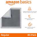 Amazon Basics Carbon Odor Control Dog and Puppy Pee Pads, 5-Layer Leak-Proof Super Absorbent, Quick-Dry Surface for Potty Training, Regular Size 22"x22", Gray, 120 Count