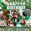 Football Birthday Party Decorations for Boys Girls - Premium Football Party Supplies Kit - Includes Banner, Tablecloth, Backdrop, Balloons, Cake Toppers, Tattoos