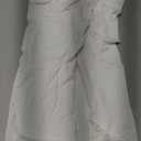 Women's Lace Trim Leggings 3/4 Length Capri Stretchy High Waist Yoga Cropped Leggings Lightweight Tights (S-M, White)