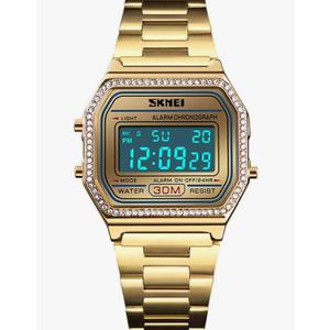 MASTOP Luxury Women Watches Full Steel Electronic LED Digital Fashion Ultra Thin Square Ladies Wrist Watches