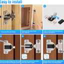 8 PCS Replacement for Blum 110 Cabinet Hinges, Hinge Back Model 30.310-11.02, Compact 33 Screw on 110 Opening Cabinet Door Hinge, Soft Close Cabinet Hinges with Screws (Mounting Plate Not Included)