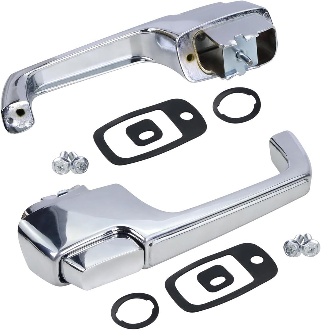 Pair of Outside Chrome Door Handles Fit for 1967-1972 Chevrolet C10 C20 C30 K20 K30 Pickup Suburban GMC C15 C25 C35 K15 K25 Pickup Replace# 3927895 3927899