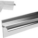 25” Framed Shower Door Drip Rail with Vinyl Sweep, Chrome Shower Door Bottom Water Deflector with Screws