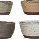 Stoneware Bowls with Reactive Glaze Finish, Set of 4