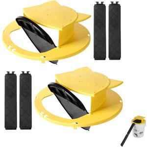 Lid Mouse Rat Trap,Mouse Catching Tool,Trap Door Style,Multi Catch,Auto Reset,Indoor Outdoor,5 Gallon  Compatible(2pack)-1bs