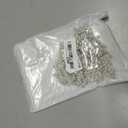 2 Yard Pearl Trim Chain String Silver Applique Fringe Ribbon Strips Beads Sewing Dress DIY Party Wedding Bouquet for Decoration Bridal Costume Embellishment