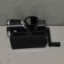 SUSTEAS Rotary Cheese Grater with Handle,Vegetable Slicer with 6 Interchangeable Blades, Reinforced Suction,Easy to Clean,Kitchen Shredder for Crushed Ice,Fruits and Nuts with Blade Storage Case,Black