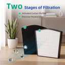 LP-HF550P Replacement Filter for Live-Pure Bali Series LP550TH LP550THP | High-Density Mechanical Media for Wildfire Smoke, Pet Dander & Cooking Odors