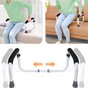 Stand Assist Mobility & Daily Living Aids Bed Rail Cane Chair Assist for Elderly Lift Assist Devices for Seniors, Handicap Grab Bar for Disabled Couch Safety Handle(Width Adjustable) (White)