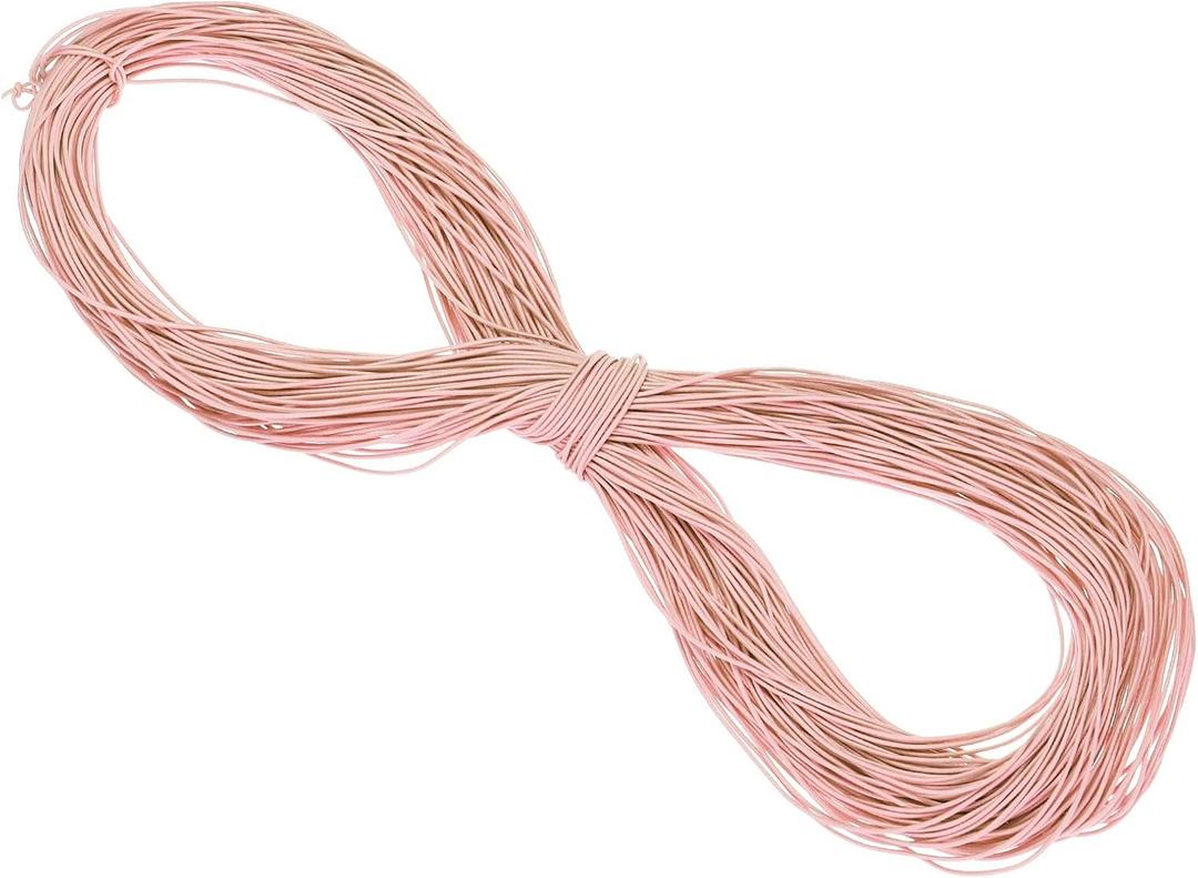 PATIKIL 109 Yards(100m) Bungee Cord Elastic Cord Heavy Stretch String Rope 1.5mm Apricot for Crafting DIY Sewing Hook Straps Camping Tie Down Strap