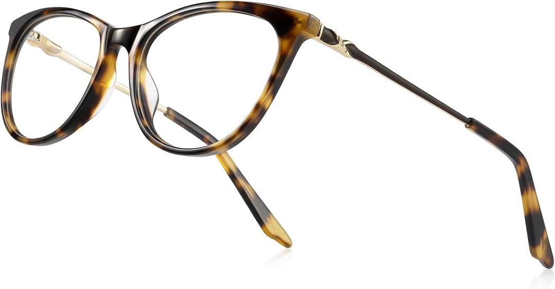 Cat Eye Reading Glasses for Women Blue Light Blocking Readers- Acetate Frame Spring Hinge