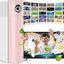 MetFut Motion Sensing Game Console - 28 Fun Games, Plug & Play, Light Physical Exercise & Entertainment for Kids & Family, Compatible with TV, PC, ProjectorWhite&Pink