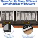 Simple Trending Silverware Drawer Organizer, 8 Pack Utensil Organizer for Kitchen Drawers, Metal Storage for Spoons Forks Knives (12.2 * 3.2 * 2.1 Inches, Black)