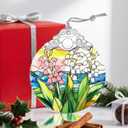 Christmas Ornaments: Stained Glass Ornament, Birth Flower Ornament, Christmas Tree Ornaments & Xmas Tree Decorations Exquisite Holiday Decor, Birth Flower Gifts Perfect Holiday & Xmas Gifts - May