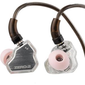 Linsoul 7Hz x Crinacle Zero:2 in Ear Monitor, Updated 10mm Dynamic Driver IEM, Wired Earbuds Earphones, Gaming Earbuds, with OFC IEM Cable for Musician (Without MIC, Silver)