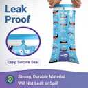 Kids Vomit Bags Disposable 20 Pack - Individually Wrapped Barf Bags with Cute Monster Print - Leak Proof Self Sealing Emesis Bags for Motion Car Sickness and Nausea - Ideal for Taxis, Airplane Travel